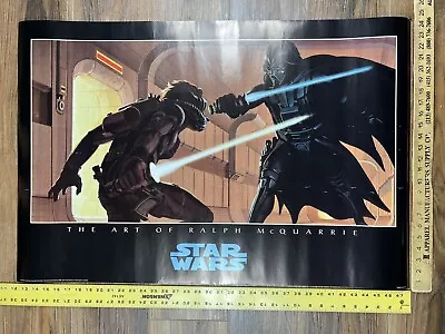 Vintage 1996 STAR WARS Poster Art Of Ralph McQuarrie 36” X 24  W/ Darth Vader • $50