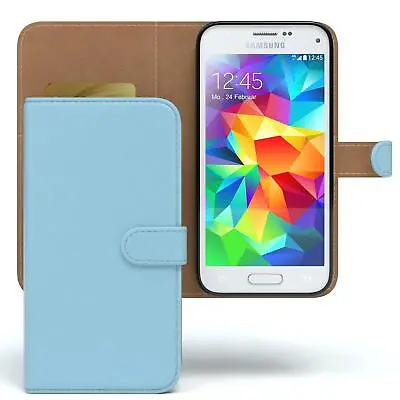 For Samsung Galaxy S5 Mini Flip Case Cover Faux Leather Case Protection Light • $18.05