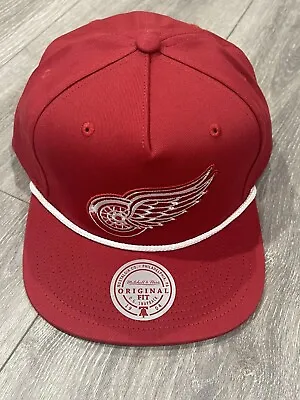 Detroit Red Wings Mitchell & Ness SnapBack Adjustable Hat Red Color • $26.99
