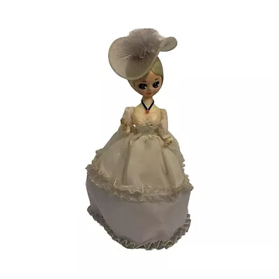 Vintage Bradley Pose Doll Big Eyes Korea Made Formal Dress Wide Brim Hat FLAWS!! • $10.95