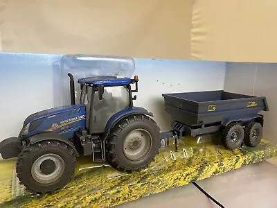 £55 • Buy BRITAINS  New Holland T6 Plus NC Dump Trailer DIRTY WEATHERED CONVERSION 43268