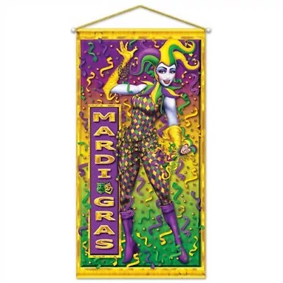 Mardi Gras Door/Wall Panel 30  X 60  Plastic Party Supplies Decorations • $8.19