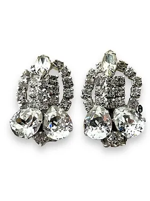 Vintage “Candle” Phallic Rhinestone Clip Earrings Bachelorette Bride Gag Gift • $29.99