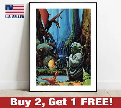 Star Wars Yoda Poster 18  X 24  Print Movie Art Dagobah McQuarrie 70s Retro • $13.48