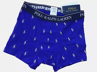 POLO Ralph Lauren Men's Stretch Cotton AOP Logo Boxer Trunk SMALL (28 -30 ) NEW • £11.99