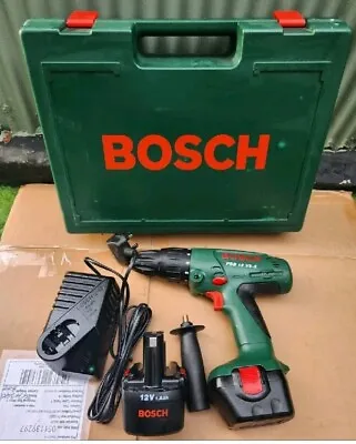 £55 • Buy Bosch PSB12 VE-2 Cordless Drill + Charger + 2x Batterys And Carry Case Set 