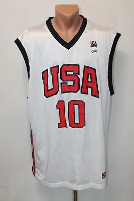 £107.99 • Buy Vintage USA Team Basketball Jersey Shirt Size XXL Reebok 00s 2003 Home #10 BIBBY