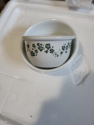 $9 • Buy Corelle Corning Callaway Green Ivy  3 ODD BOWLS RARE FIND
