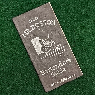 1934 Vintage Old Boston Pocket Bartender's Guide 120 Listed Vintage Drinks • $5
