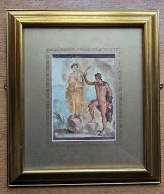 Ancient Greek Roman Subject Portrait Small Framed Vintage Picture  • £64