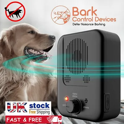Outdoor Anti Bark Device Ultrasonic Dog Barking Control Stop Repeller Trainer UK • £54.49