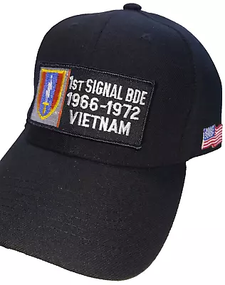 U.S. ARMY - 1ST SIGNAL BRIGADE VIETNAM VETERAN 1966-1972 - Ball Cap - BLACK • $13.90