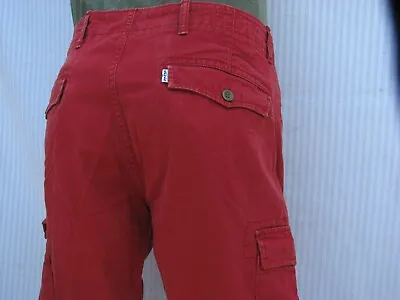 Levi's Cargo Red Jean Slim Straight Pants W34x34 • $19.99