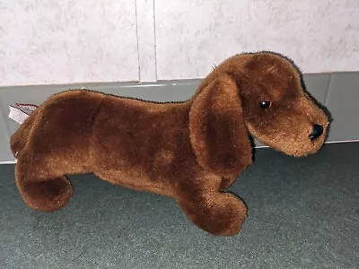 Douglas Dachshund  Plush Weiner Dog Puppy  Realistic Stuffed Animal Brown 12 In • $12