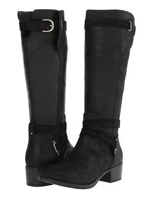 Ugg® Australia Darcie Black Distressed Leather Boots Uk 5.5 Eu 38 Usa 7 Rrp £295 • £99.99