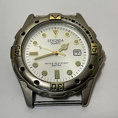 Sekonda Quartz Watch Japanese Movement VX32E Case & Dial Untested For Parts • £6.84