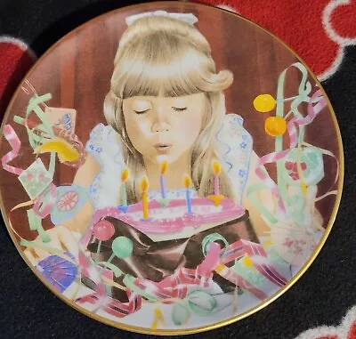 Magic Moments Of Childhood BIRTHDAY WISH Danbury Mint Plate Party Candles • $19.50