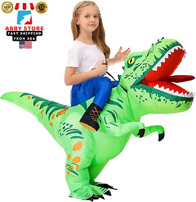 Halloween Costume Inflatable Dinosaur Costume Kids Riding T Rex Blow Up Cosplay • $39.86