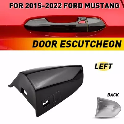 Front Left Door Side Handle Key Cap Cover Bezel Black For Ford Mustang 2015-2022 • $15.99