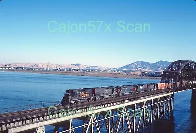 Original Slide- DRGW Rio Grande GP40-2 3120 & Train On BeniciaCA Bridge 11/85 • $3.99