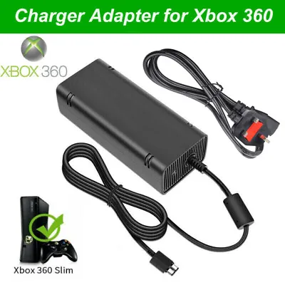 For Microsoft Xbox 360 S Slim Console AC Adapter Brick Charger Power Supply Cord • £15.99