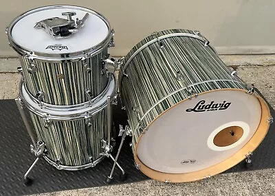 Ludwig Signet Gigabeat Maple 3 Pc Shell Pack - 20   14  12  - Alpine Blue READ • $850