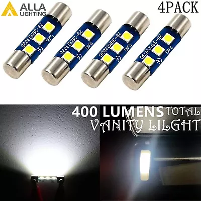 Alla Lighting 4x White LED Sun Visor Vanity Mirror Light Bulbs Lamps 6612F 6614F • $9.99