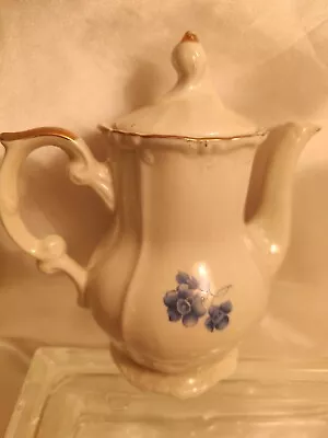 Vintage KAHLA Porcelain Tea / Coffee Pot W Gold Trim -German Democratic Republic • $15.69