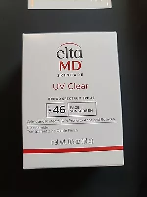 Elta MD UV Clear Broad Spectrum SPF 46 0.5oz 14g NEW IN BOX Travel Size Lot • $24.99