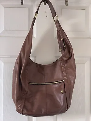 £26 • Buy Kipling Vintage Tan Leather Zoya Boho Shoulder Bag Zipped - Large - Fully Lined 