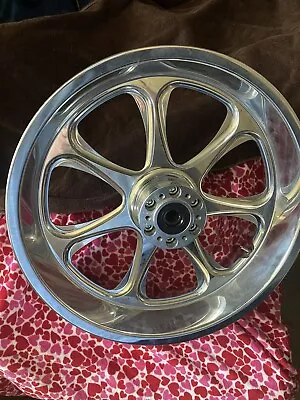 18” X 5” Arlen Ness Evil-7 Wheel Victory Jackpot Hammer Polished Rear Wheel • $400