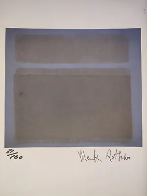 COA Mark Rothko Painting Print Poster Wall Art Signed Pop Art Unframed • $74.95