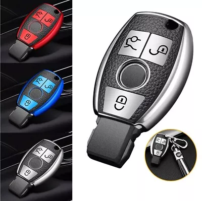 3 Button Remote Key Fob Cover Case Shell Leather TPU For Mercedes Benz • $13.80