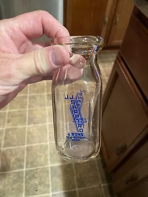 Rare J.J. Shapiro & Sons ACL Half Pint Milk Bottle New Britain Connecticut CT • $19.99