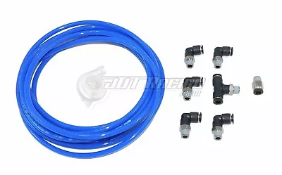 $32.49 • Buy PUSH LOCK Blue Vacuum Fitting Kit Turbo Wastegate & Solenoid For Turbo Vehicles