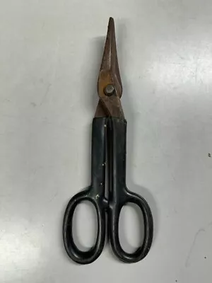 Vintage Cast Steel Tin Snips Collector Tool Metal Scissors - Rubberized Grip • $21.95