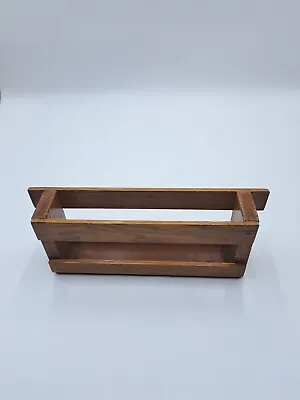 Vintage Oak Wood Church Pew Hymnal Bible Magazine Holder Rack  Spices Antique  • £9.49