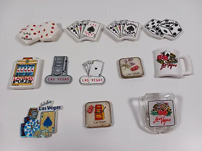 Lot Of 12 Vintage Las Vegas Refrigerator Magnets Dice Cards Slots Poker • $11.95