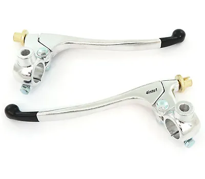 Suzuki Rubber Tipped Motorcycle Lever Perch Set Clutch + Drum Brake Chrome 7/8  • $25.95