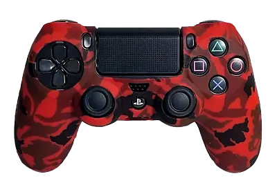 $9.90 • Buy Silicone Cover For PS4 Controller Case Skin - Red Camo