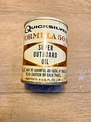Mercury Quicksilver Formula 50-D Oil Can Vintage Outboard • $44.49