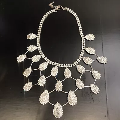 H&M Necklace Cubic Zirconia Costume Jewellery Christmas Party Accessories • £10