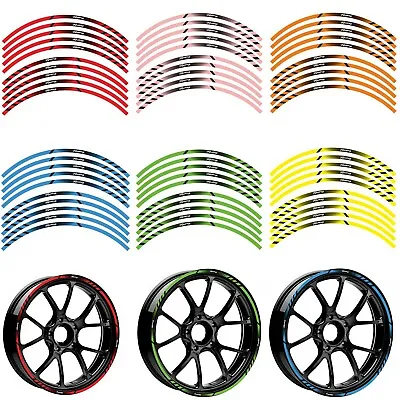 $12.48 • Buy 17  18  Universal Motorcycle Bikes Wheel Rim Tape Decals Stripes Stickers Decal