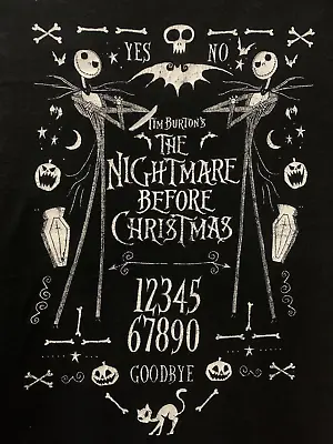 The Nightmare Before Christmas Movie Ouija Board Long Sleeve T Shirt Black XL • $19.99