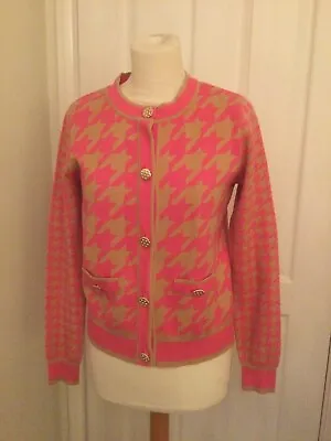 River Island Ladies Pink And Camel  Cardigan Size 10 • £9