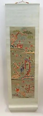 Vintage Silk / Rice Paper Chinese Scroll Tapestry • $20