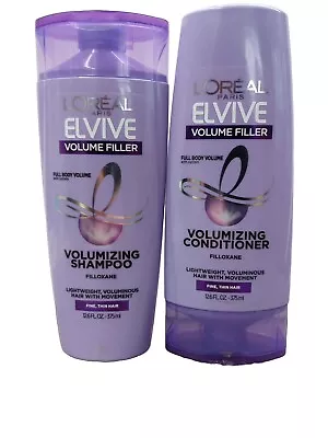 2 L'Oreal Paris Elvive Volume Filler Thickening Shampoo + Conditioner 12.6 Oz Ea • $16.99