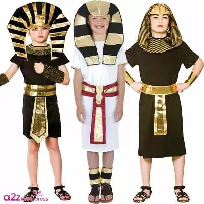 £12.95 • Buy Kids Egyptian Pharaoh Boys Girls King Book Day Historial Fancy Dress Costume