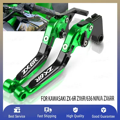 For KAWASAKI ZX-6R ZX6R/636 Ninja ZX6RR Foldable Extendable Brake Clutch Levers • $37.77