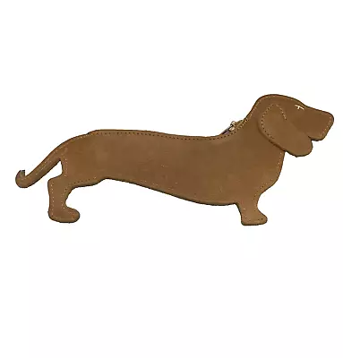 Keecie Leather Case Rare Miniature Dachshund Good Dog Zip Tan Handmade Designer • $74.99